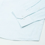 Maren Cyan Stripe Linen Shirt