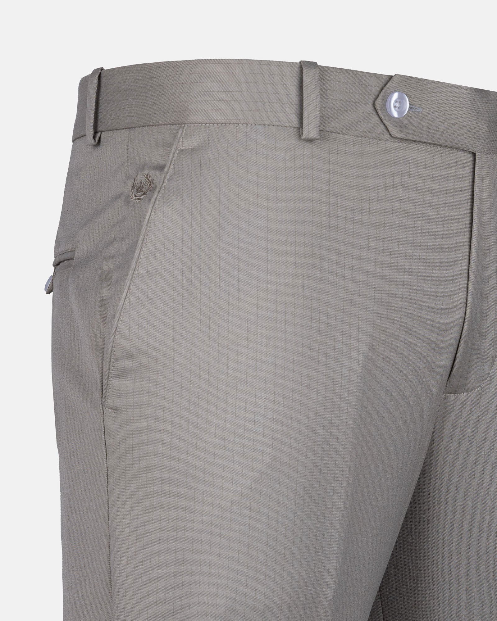 Beans Platinum Stripe Formal Cotton Pant - John Ellies
