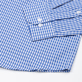 Oberon Blue Check Button Down Cotton Shirt