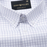 Oberon White Check Button Down Cotton Shirt