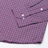 Oberon Red Check Button Down Cotton Shirt