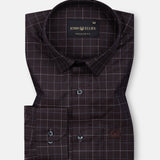 Maren Brown Check Cotton Shirt