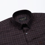 Maren Brown Check Cotton Shirt