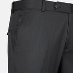 Beans Dim Grey Stripe Formal Cotton Pant - John Ellies