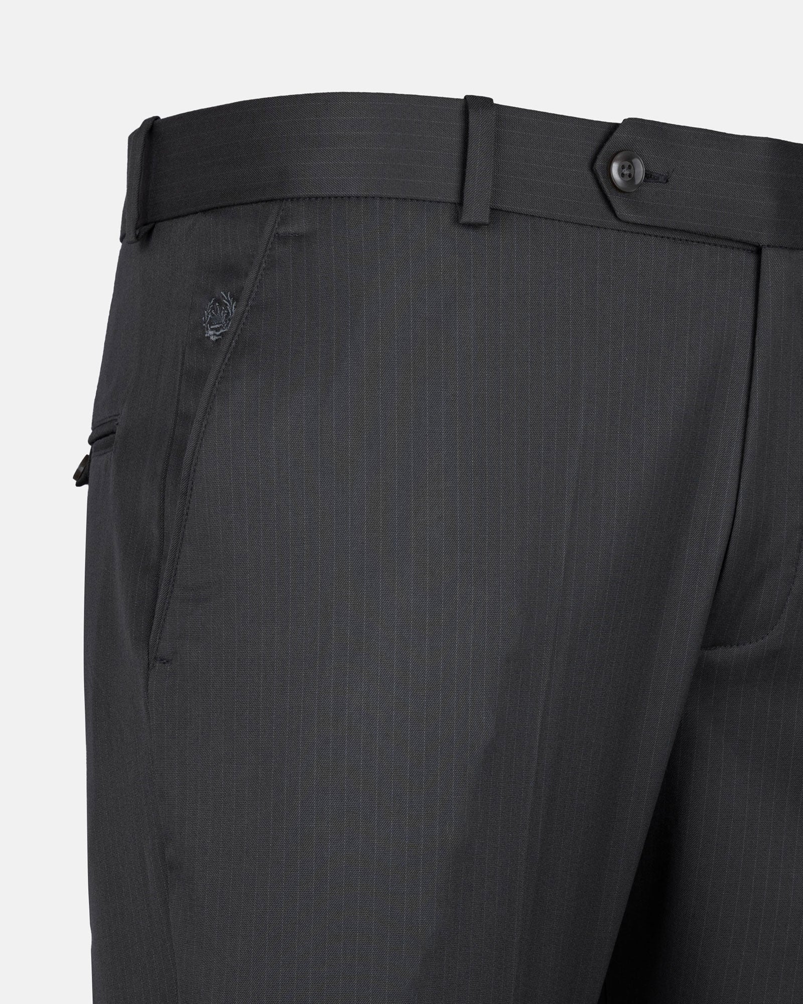 Beans Dim Grey Stripe Formal Cotton Pant - John Ellies