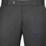 Beans Dim Grey Stripe Formal Cotton Pant