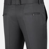Beans Dim Grey Stripe Formal Cotton Pant