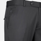Beans Dim Grey Stripe Formal Cotton Pant