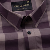Maren Wine Check Cotton Shirt