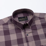 Maren Wine Check Cotton Shirt