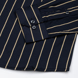 Esme Navy Blue Stripe Cotton Shirt