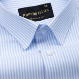 Maren Powder Blue Stripe Oxford Cotton Shirt