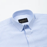 Maren Powder Blue Stripe Oxford Cotton Shirt