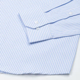 Maren Powder Blue Stripe Oxford Cotton Shirt