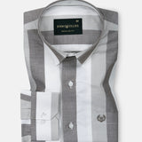 Maren Brown Stripe Oxford Cotton Shirt