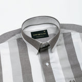 Maren Brown Stripe Oxford Cotton Shirt