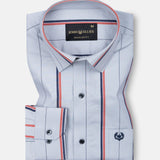 Maren Grey Stripe Cotton Shirt