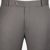 Beans Olive Grey Stripe Formal Cotton Pant