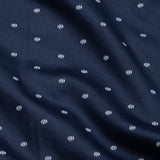 Iearus Navy Blue Cotton Printed Shirt