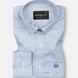 Iearus Blue Cotton Printed Shirt