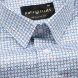 Iearus Blue Cotton Printed Shirt