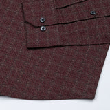Iearus Maroon Cotton Printed Shirt