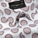 Iearus Brown Cotton Printed Shirt