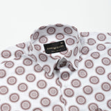 Iearus Brown Cotton Printed Shirt