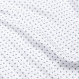 Iearus White With Blue Dots Cotton Printed Shirt