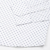 Iearus White With Blue Dots Cotton Printed Shirt