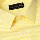 Yellow Checkered Premium Gingham Cotton Shirt