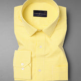 Yellow Checkered Premium Gingham Cotton Shirt