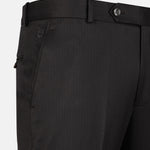 Beans Onyx Grey Stripe Formal Cotton Pant - John Ellies