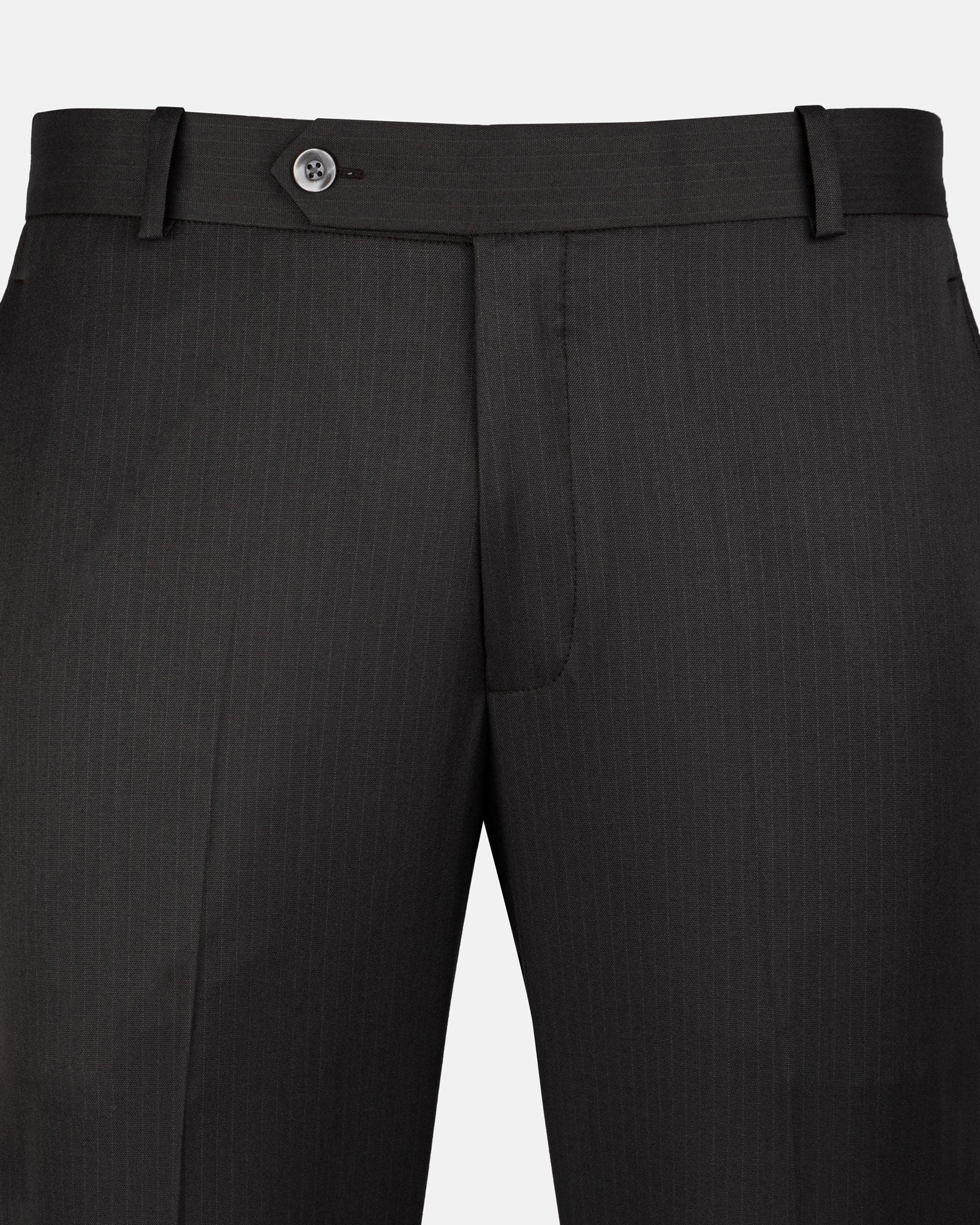 Beans Onyx Grey Stripe Formal Cotton Pant - John Ellies