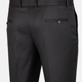 Beans Onyx Grey Stripe Formal Cotton Pant