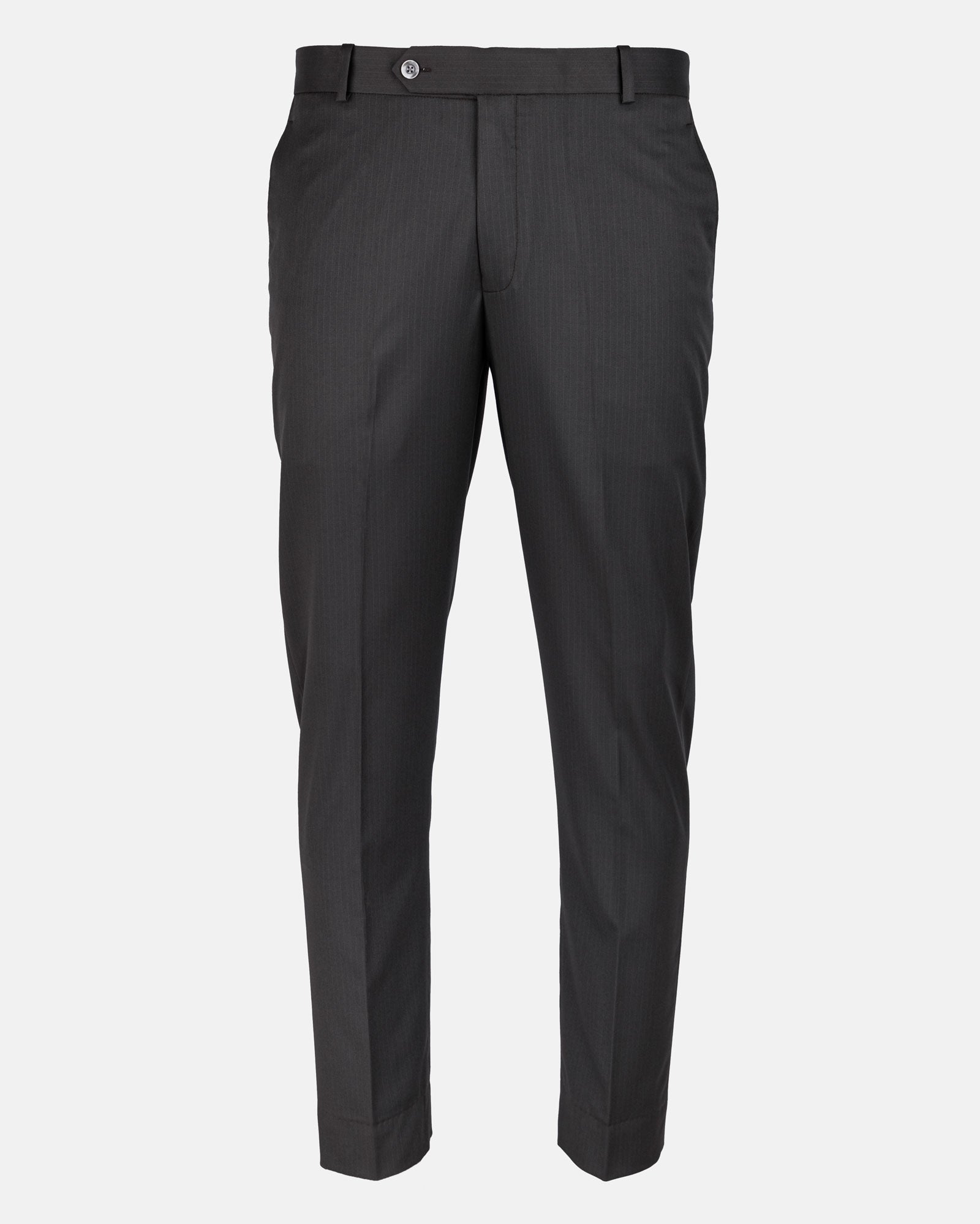 Beans Onyx Grey Stripe Formal Cotton Pant - John Ellies