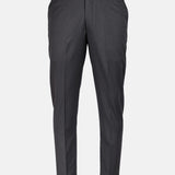 Beans Onyx Grey Stripe Formal Cotton Pant