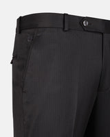 Beans Onyx Grey Stripe Formal Cotton Pant