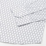 Iearus White With Black Triangle Cotton Printed Shirt