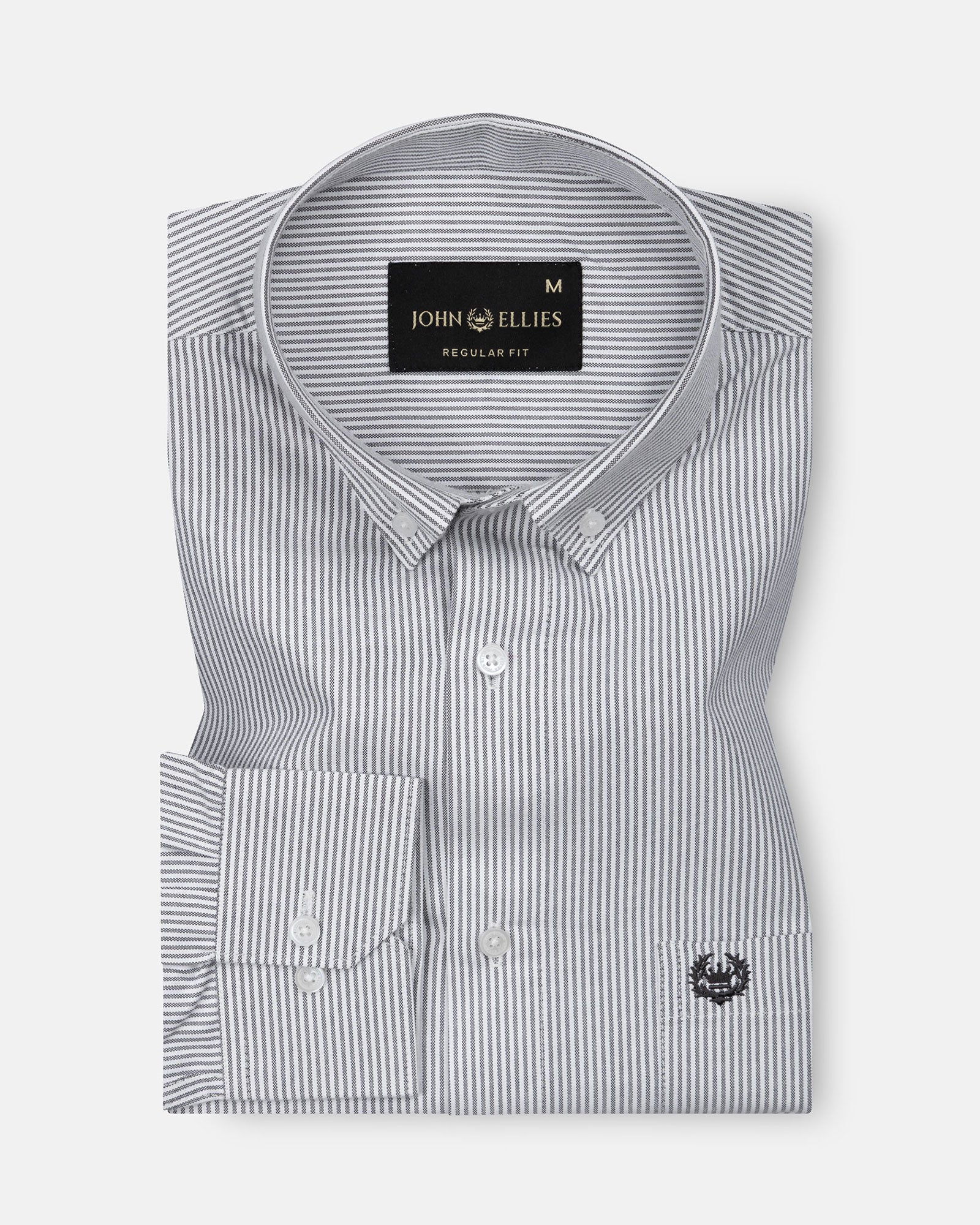 Serac Black Stripe Button Down Cotton Shirt - John Ellies