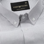 Serac Black Stripe Button Down Cotton Shirt - John Ellies