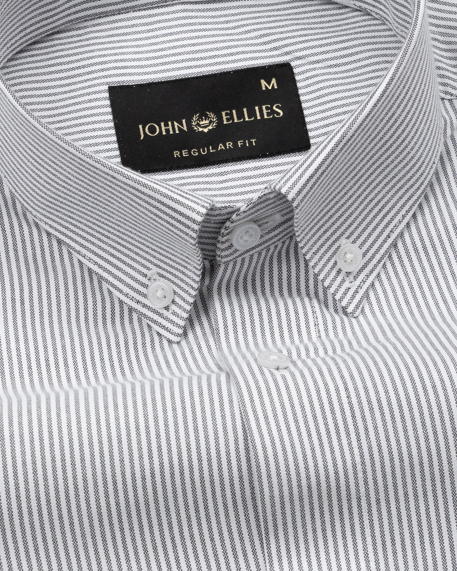 Serac Black Stripe Button Down Cotton Shirt - John Ellies