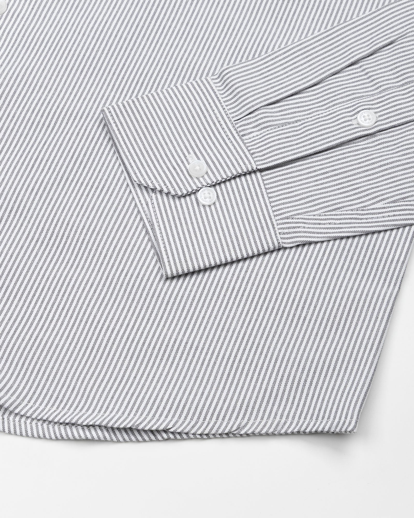 Serac Black Stripe Button Down Cotton Shirt - John Ellies