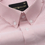 Serac Red Stripe Button Down Cotton Shirt - John Ellies