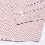 Serac Red Stripe Button Down Cotton Shirt - John Ellies