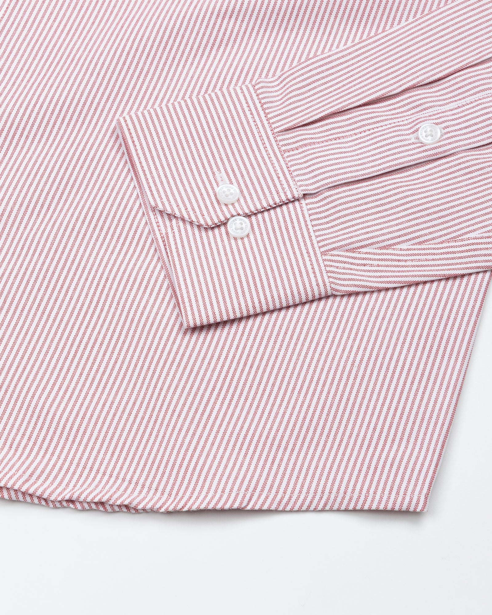 Serac Red Stripe Button Down Cotton Shirt - John Ellies