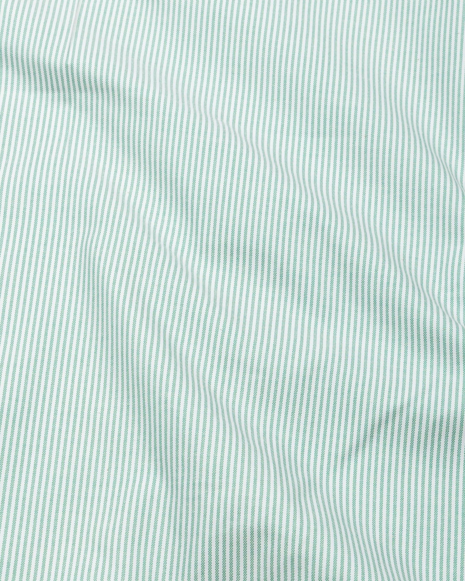 Serac Green Stripe Button Down Cotton Shirt - John Ellies