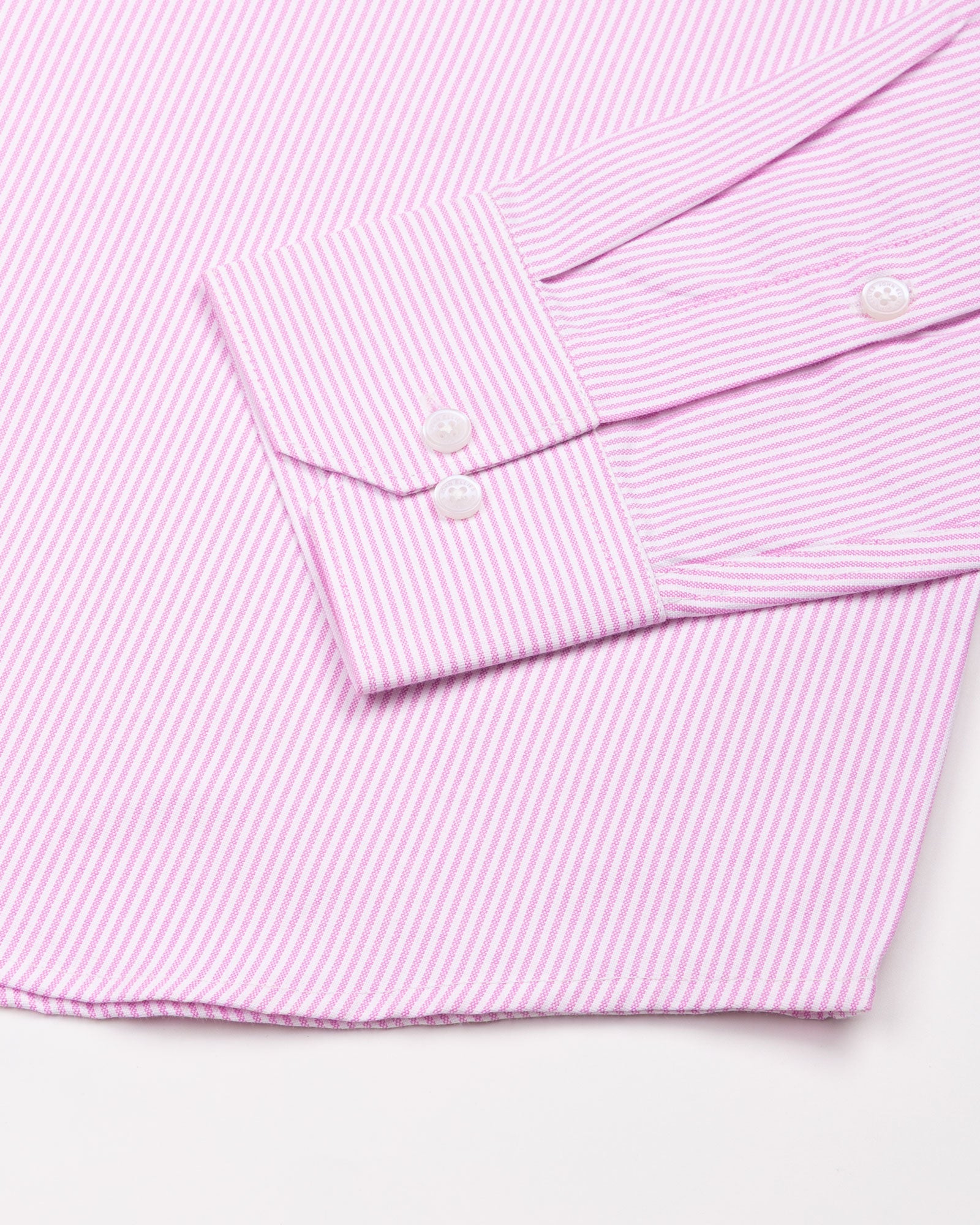 Serac Pink Stripe Button Down Cotton Shirt - John Ellies