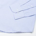 Serac Blue Stripe Button Down Cotton Shirt - John Ellies