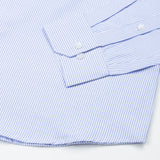 Serac Blue Stripe Button Down Cotton Shirt - John Ellies